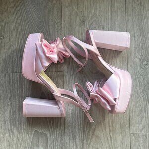 Elegant Pink Platform Heels